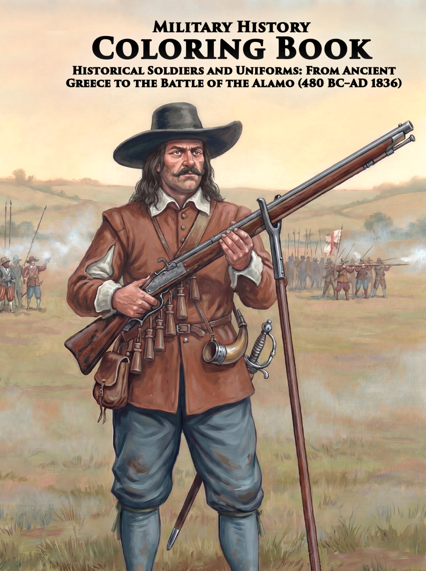 Military History Coloring Book by SandRhoman — historical soldiers and uniforms